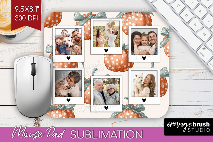 Pumpkun Photo Mouse Pad PNG - Fall Picture Frame Mouse Pad