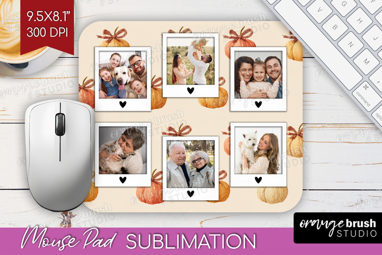 Pumpkun Photo Mouse Pad PNG - Fall Picture Frame Mouse Pad