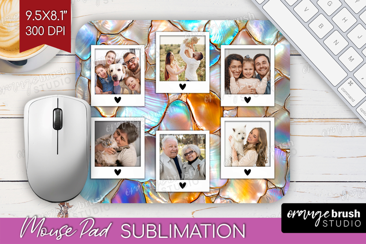 Pearl Photo Mouse Pad PNG - Pearl Texture Picture Frame Pad