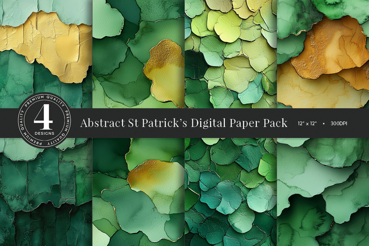 Abstract St. Patrick’s Digital Paper Pack