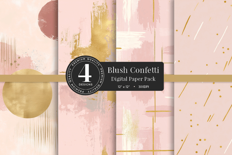 Blush Confetti Digital Paper Pack