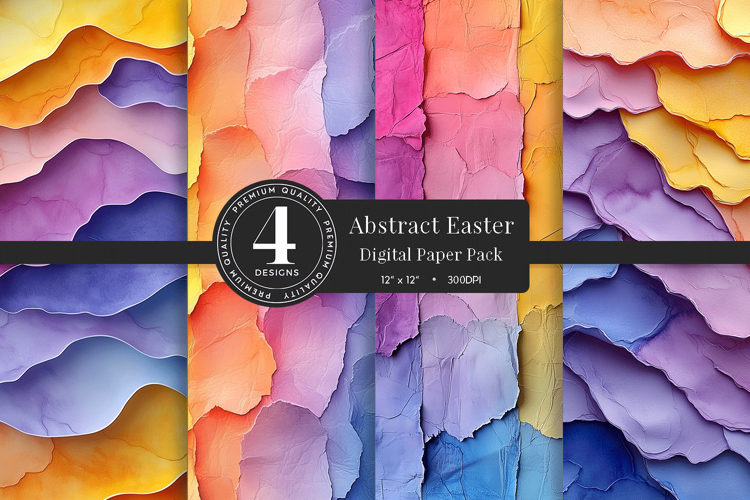 Abstract Easter Digital Paper Pack