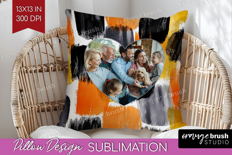 Halloween Photo Pillow PNG - Brush Stroke Picture Frame