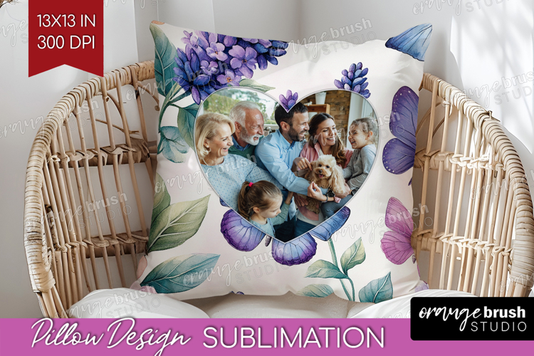 Floral Photo Pillow PNG - Sping Flowers Picture Frame Pillow example image 1