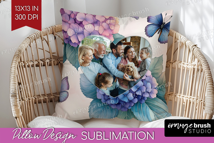 Floral Photo Pillow PNG - Sping Flowers Picture Frame Pillow