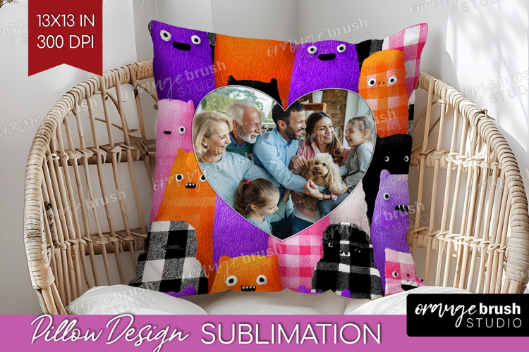 Halloween Photo Pillow PNG - Spooky Picture Frame Pillow