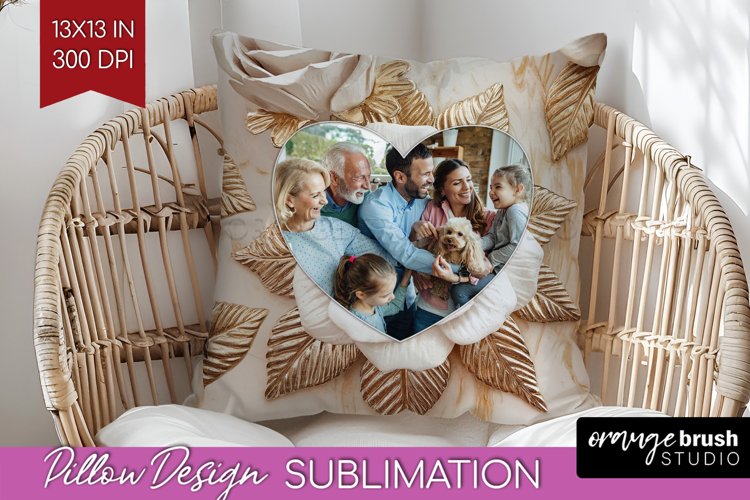Rose Photo Pillow PNG - Floral Picture Frame Pillow Cover