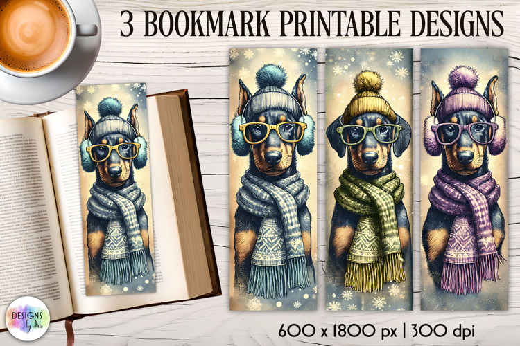 Vintage Winter Animals Bookmarks, Cute Retro Animal Bookmark