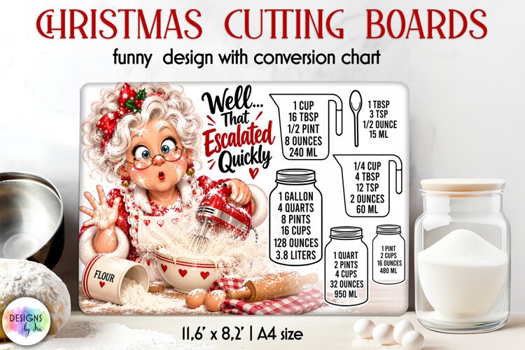 That Escalated Quickly Christmas Cutting Board Design example image 1
