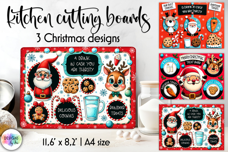Christmas Treat Board Sublimation, Santas Tray PNG