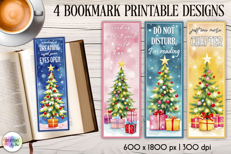 Christmas Bookmark Printables, Book Lover Quotes Bookmarks