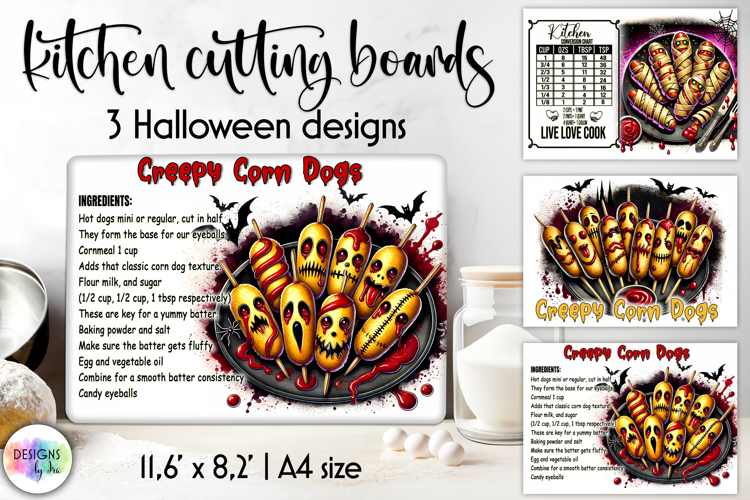Halloween Cutting Boards Designs, Kitchen Conversion Charts