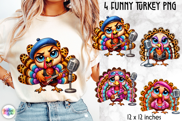 Funny Turkey PNG, Cute Thanksgiving Sublimation