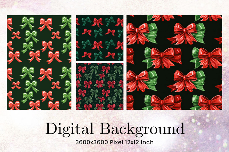 Bow Ribbon Background Bow Digital Paper Pattern Wallpaper_4