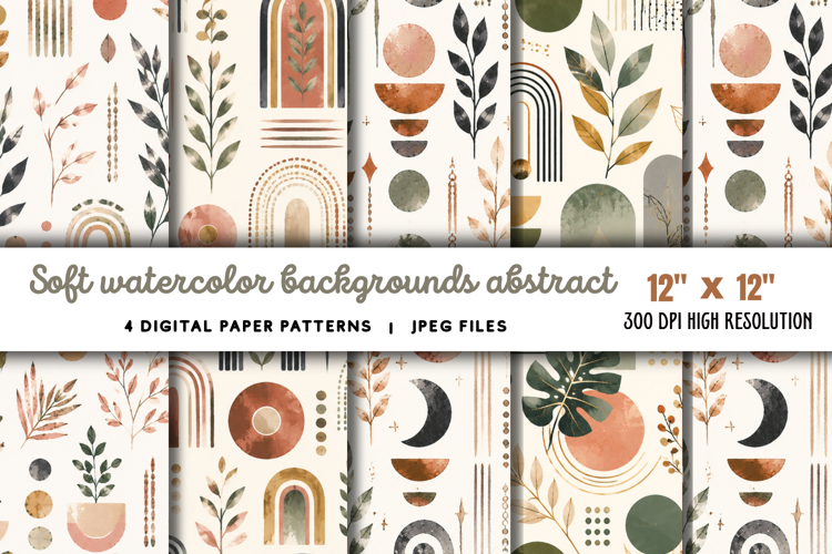 Soft Watercolor Backgrounds Abstract JPG