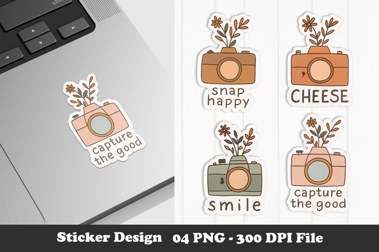 Camera Quote Sticker Capture the Good Aesthetic Photography