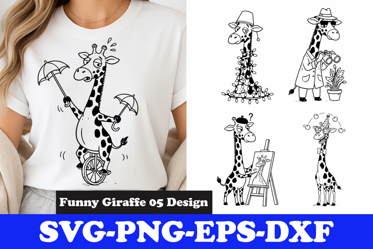 Giraffe Clipart Black And White