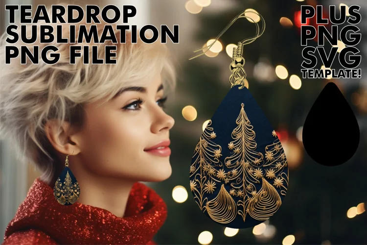 Whimsical Christmas Trees: Embroidered Earrings