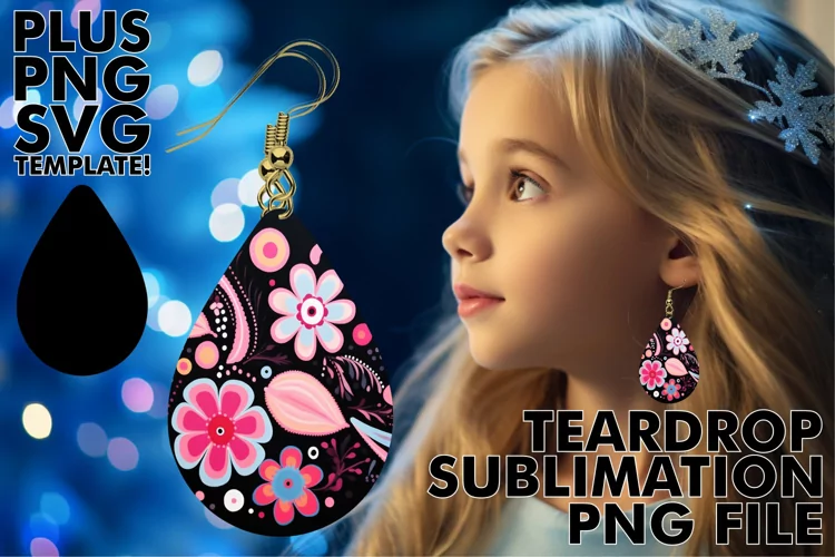 Expressive Teardrop Treasures: Colorful Sublimation