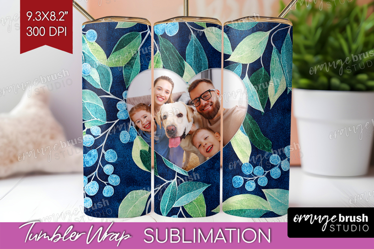 Eucalyptus Photo Tumbler PNG - Botanical Picture Tumbler