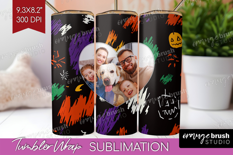 Halloween Photo Tumbler PNG - Brush Stroke Picture Tumbler