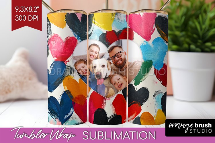 Valentines Day Photo Tumbler PNG - Heart Picture Tumbler