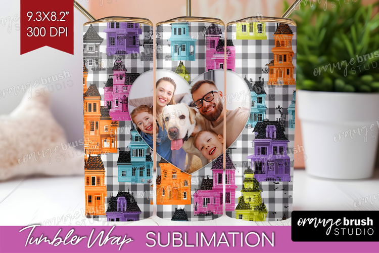 Halloween Photo Tumbler PNG - Spooky Picture Tumbler Wrap