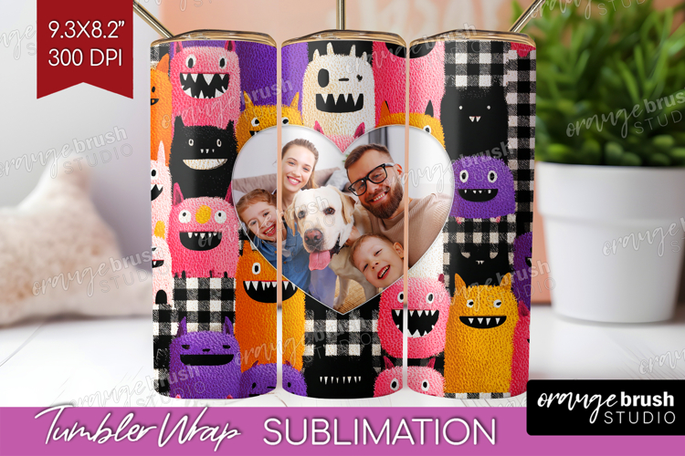 Halloween Photo Tumbler PNG - Spooky Picture Tumbler Wrap