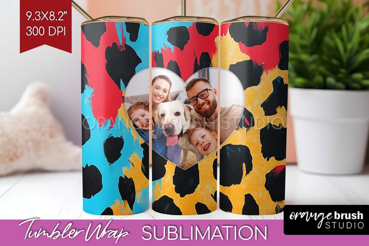 Leopard Print Photo Tumbler PNG - Animal Pattern Picture