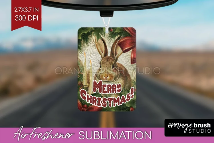 Vintage Christmas Air Freshener PNG - Xmas Car Freshener