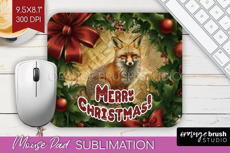 Vintage Christmas Mouse Pad Sublimation - Xmas Mousepad PNG