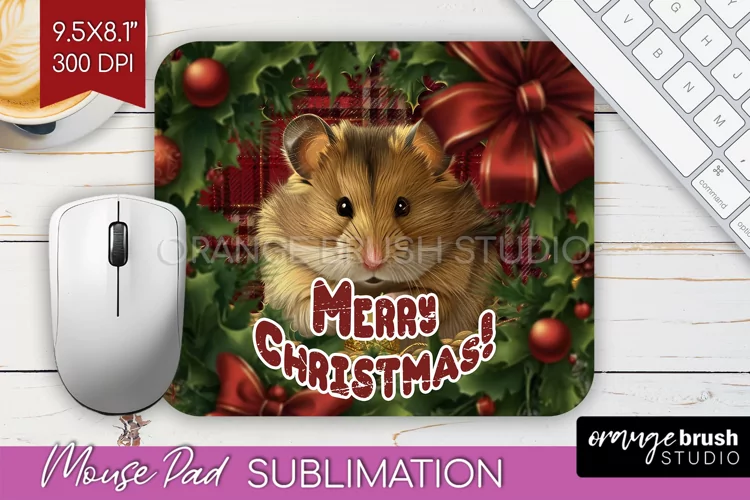 Vintage Christmas Mouse Pad Sublimation - Xmas Mousepad PNG