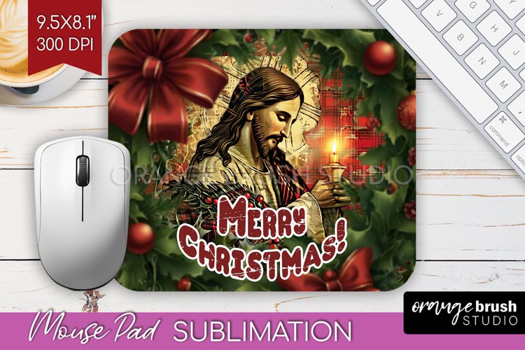 Vintage Christmas Mouse Pad Sublimation - Xmas Mousepad PNG