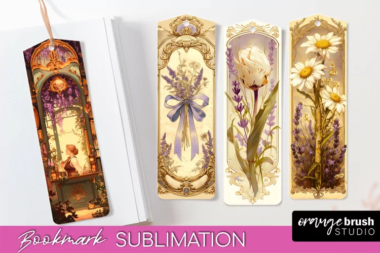 Vintage Scrapbook Bookmark Sublimation - Ephemera Bookmarks