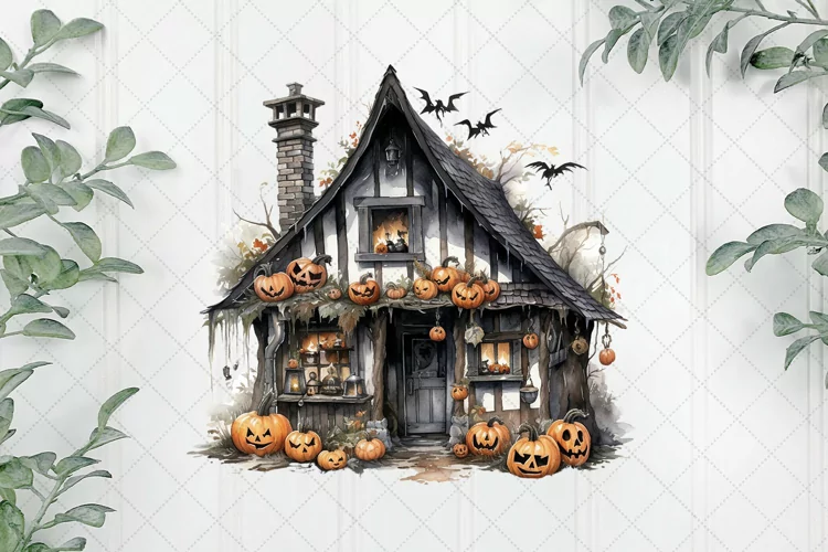 Vintage Halloween Sublimation Clipart
