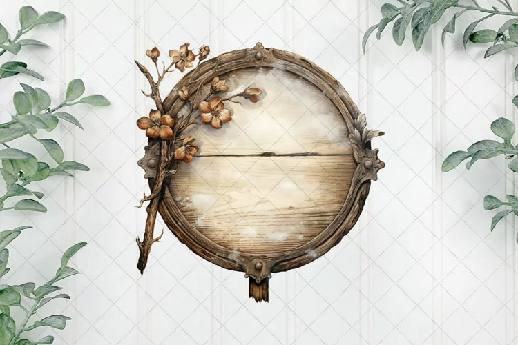 Vintage Warm Wooden Sublimation Clipart