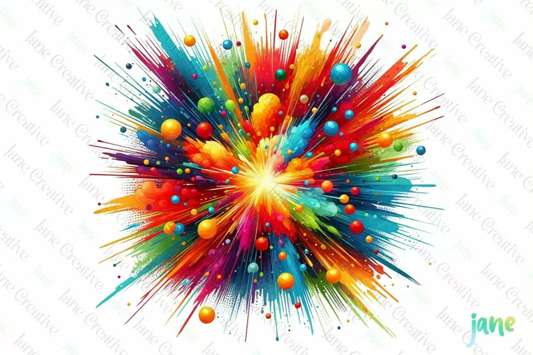 Watercolor Color Splash Clipart