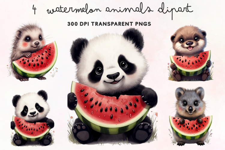 Watercolor Watermelon Clipart Image 20