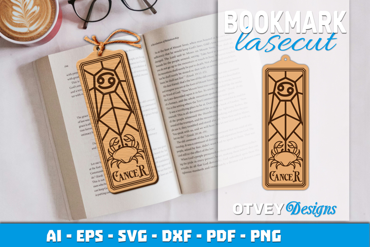 Zodiac Bookmark Lasercut | Bookmark Design Lasercut