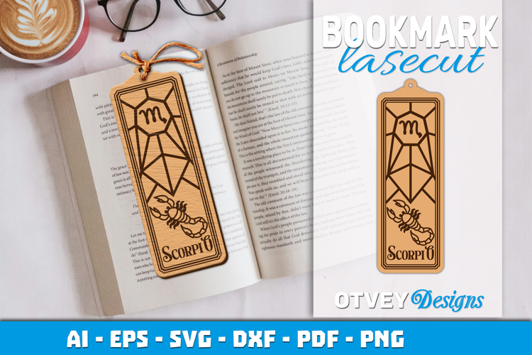 Zodiac Bookmark Lasercut | Bookmark Design Lasercut