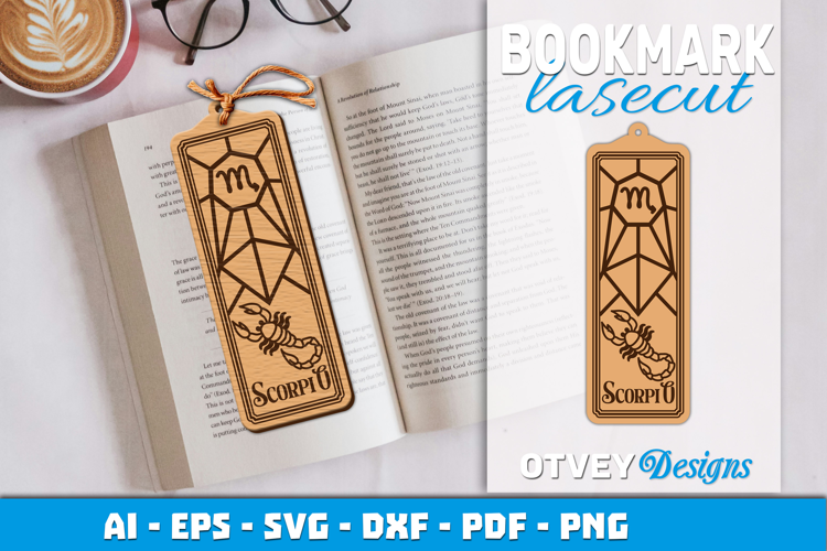 Zodiac Bookmark Lasercut | Bookmark Design Lasercut