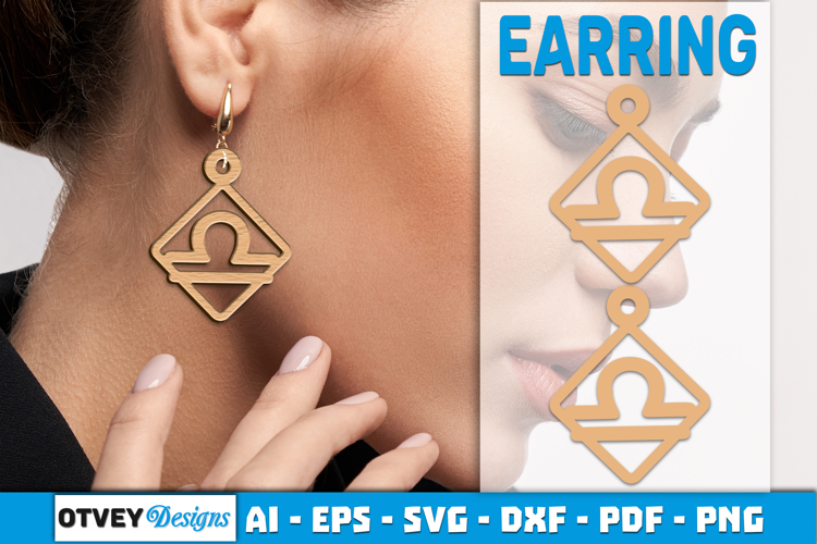 Zodiac Earring Lasercut | Earring Design Lasercut