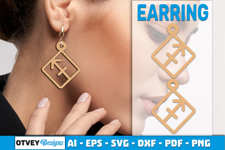 Zodiac Earring Lasercut | Earring Design Lasercut