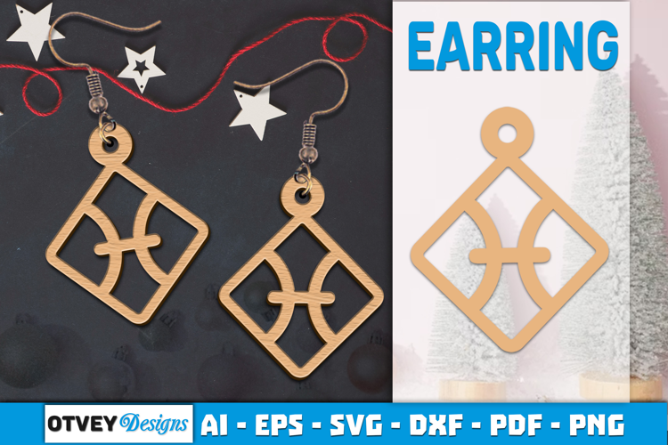 Zodiac Earring Lasercut | Earring Design Lasercut