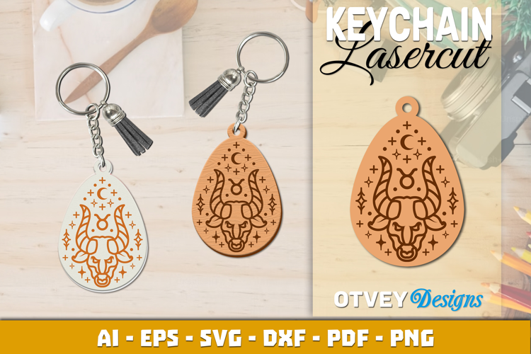 Zodiac Keychain Lasercut | Keychain Design Lasercut