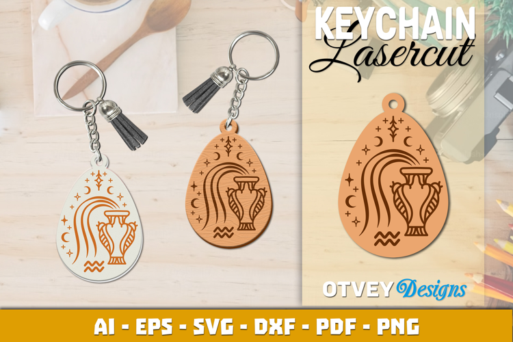 Zodiac Keychain Lasercut | Keychain Design Lasercut