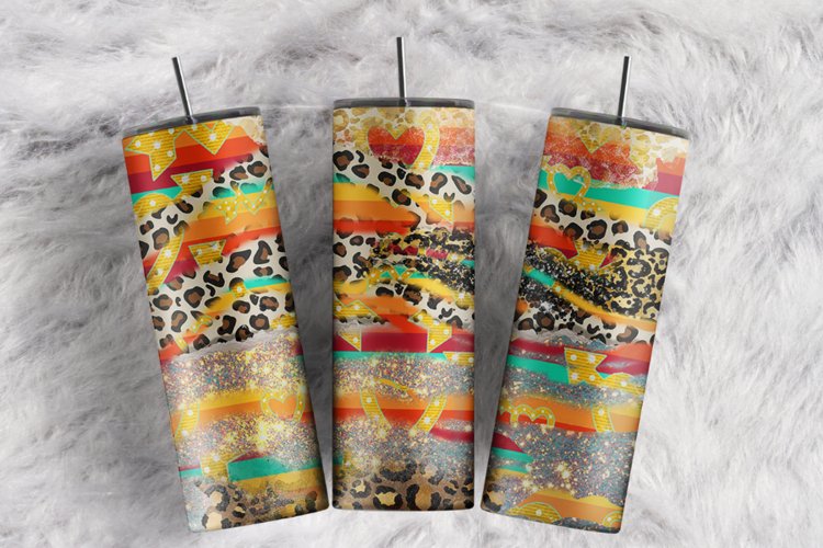 Custom Name Milky Way Cheetah Mexican 20 oz tumbler wrap