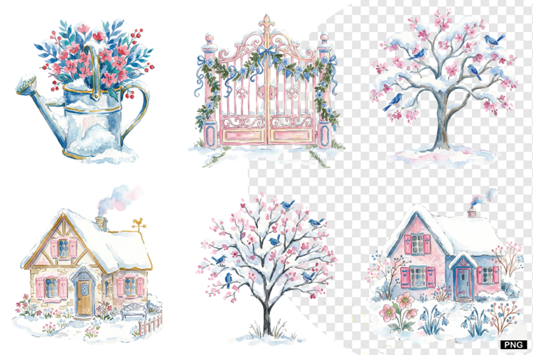 Frosted Garden Clipart