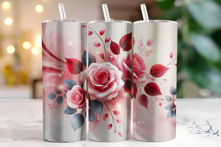 Flowers Tumbler Wrap | Sublimation | Tumblers