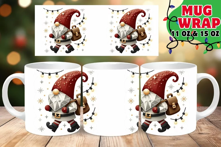 Winter Gnome Radiance 11oz 15oz Mug Wrap